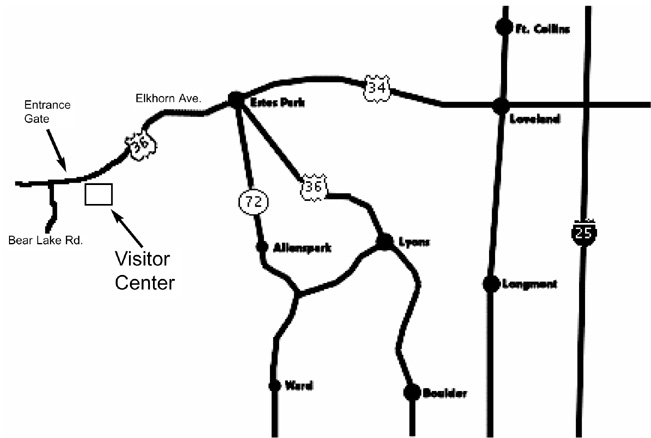 Map to Estes Park